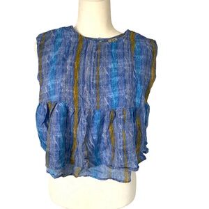 True Craft Blue Crop Top